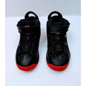 Air Jordan Toddler Basketball Shoes Black/Red 13 Retro Style Velcro Closure Size
